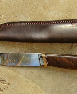 надежный нож для охоты 240 мм из х12мф "Ореховый джентльмен" от Максим Жаров Maxim555 купить (заказать) в Новосибирске
