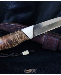 красивый нож из К100 с рукояткой из капа ивы и рога лося в Ангарске от Евгений Григорьев Sigumo