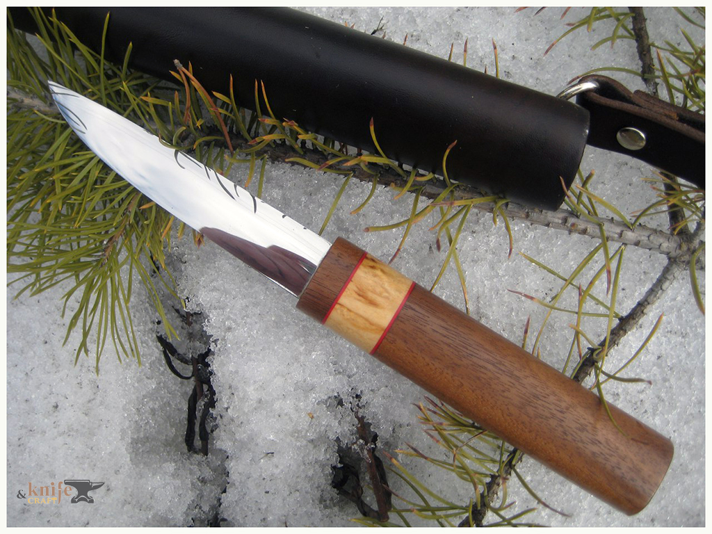 малый якутский нож для мальчиков ручной работы из ореха и ШХ15 Железногорск-Илимский Иркутская область
