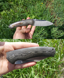 складной нож ручной работы на заказ в Алдане, Саха, Якутия из м390 и микарты от Арсен Assasin