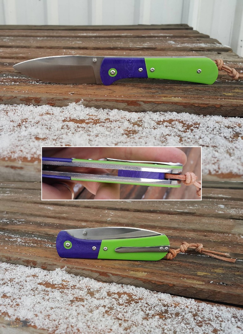 авторский складной нож в Алдане, Саха, Якутия клинок из N690, рукоятка из G10 и искусственного камня от Арсен Assasin