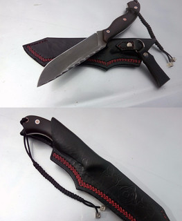 авторский нож дракон 95Х18 фаилворк, галтовка. Орех от Mehord