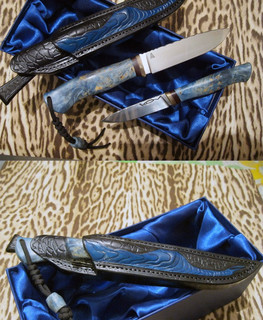 спарка охотничьих ножей из М390 и Elmax от Александра Мехорд