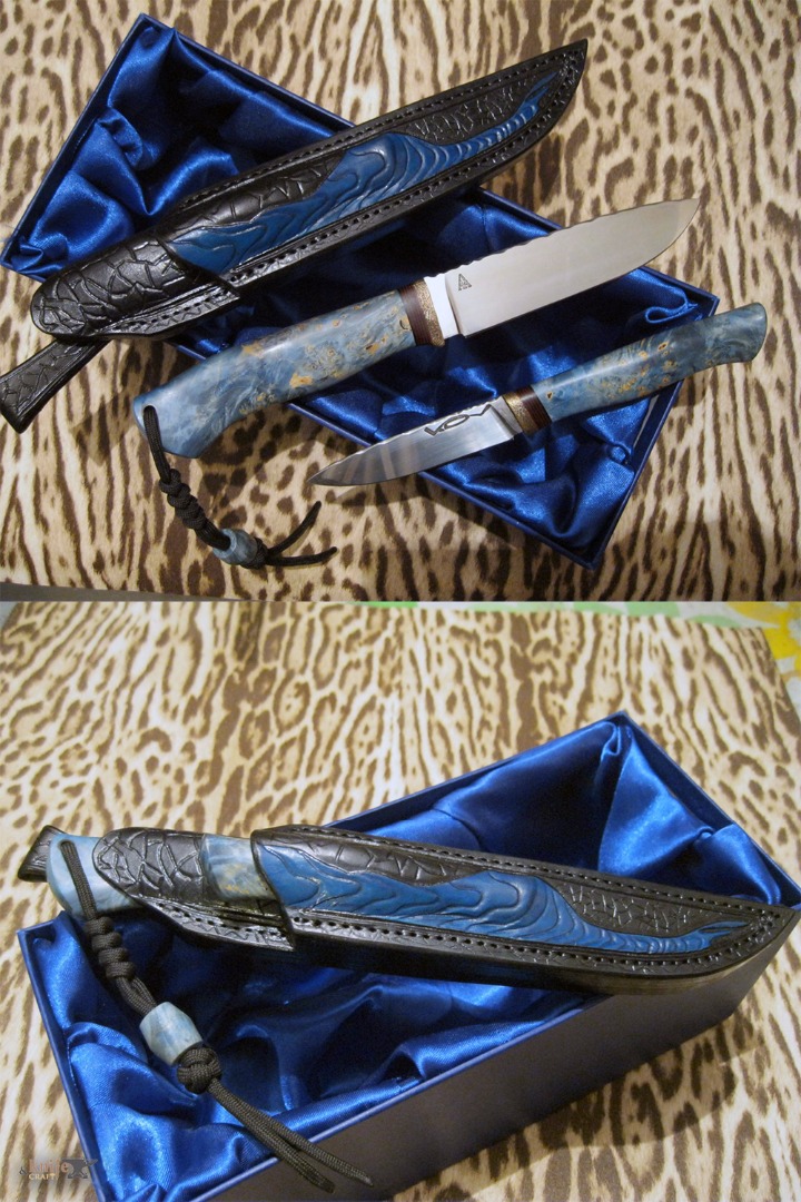 спарка охотничьих ножей из М390 и Elmax от Александра Мехорд