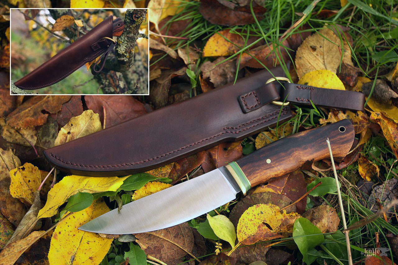 Istratovs Knife Elmax Handle Ironwood, Brass, G10, Munglow