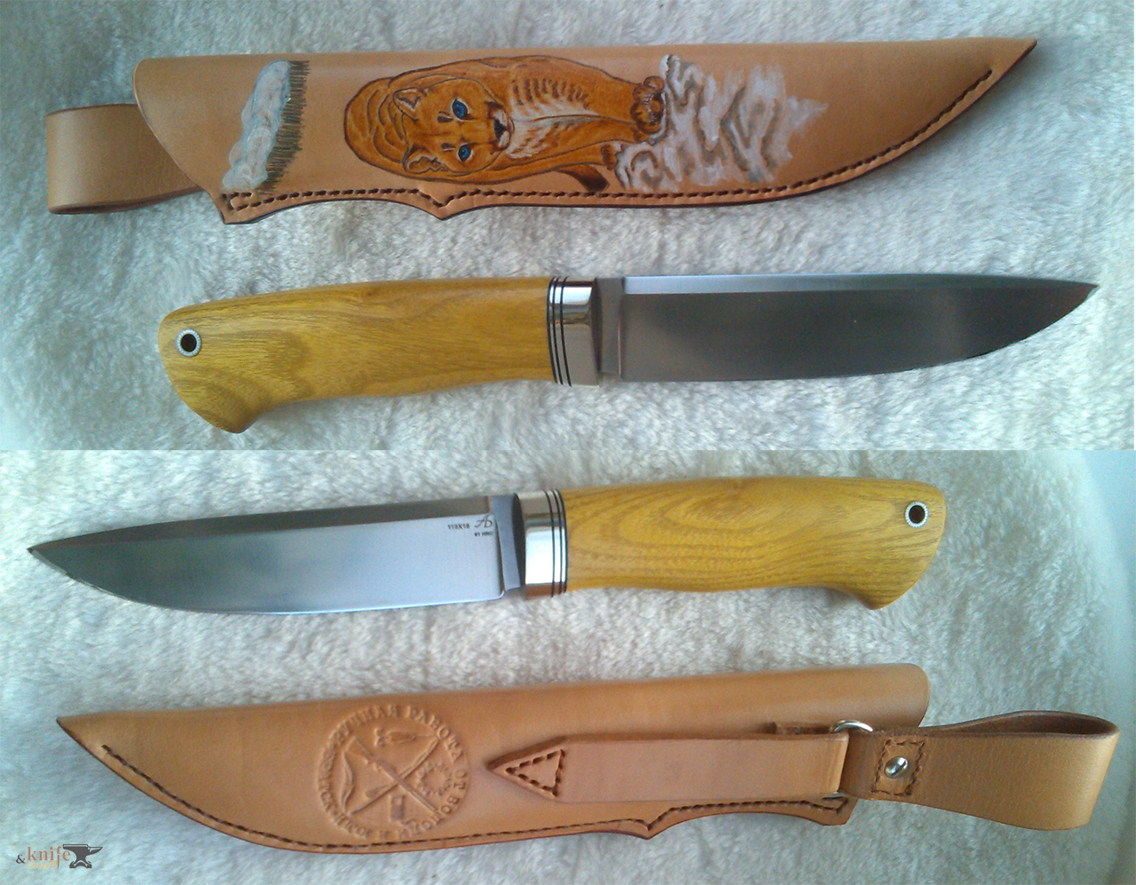 охотничий нож "Пума" ручной работы для охотника на заказ в Братске, Иркутске