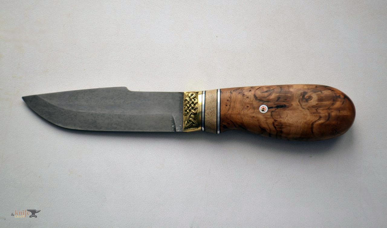 маленький удобный нож для грибника и рыболова с деревянной рукояткой ручной работы купить (заказать) Уфа, Стерлитамак, Башкирия 