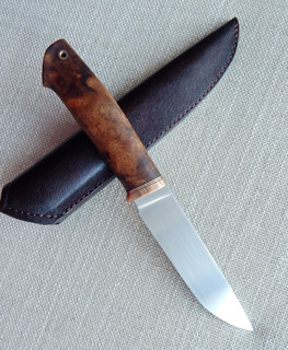 CPM3V forest knife 240 mm with nut burl handle buy (order) in Novosibirsk