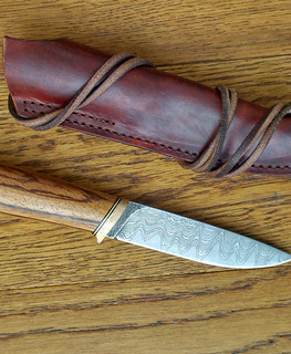 надежный нож для рыбалки "бурундук" из ламината 115 мм и рукояткой из зебрано от Максим Жаров Maxim555 купить (заказать) в Новосибирске