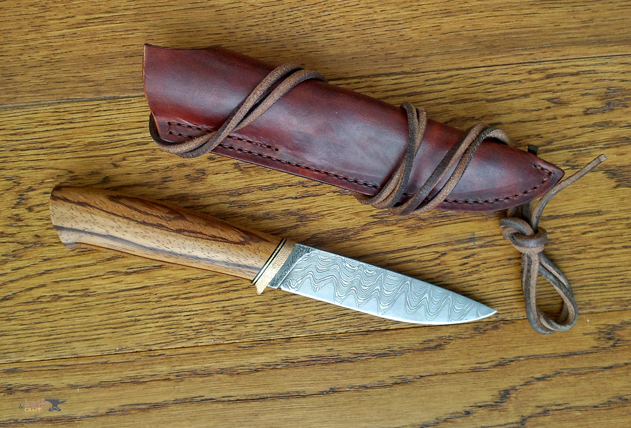 надежный нож для рыбалки "бурундук" из ламината 115 мм и рукояткой из зебрано от Максим Жаров Maxim555 купить (заказать) в Новосибирске