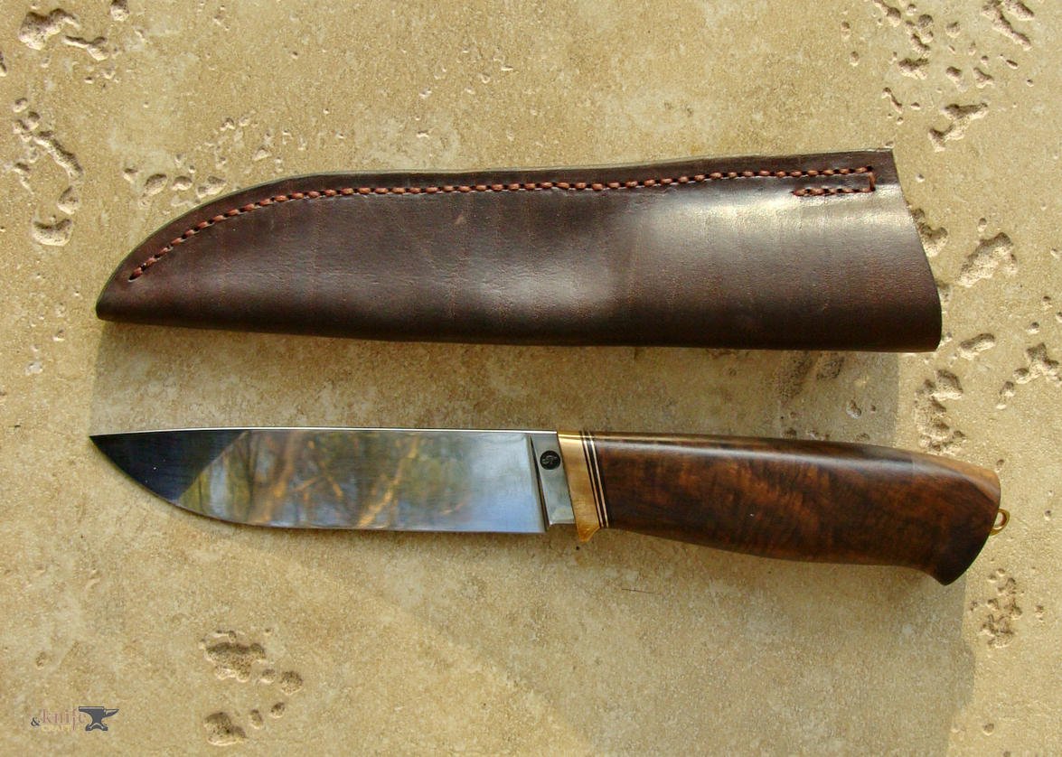 надежный нож для охоты 240 мм из х12мф "Ореховый джентльмен" от Максим Жаров Maxim555 купить (заказать) в Новосибирске
