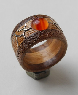 деревянное кольцо с инкрустацией от Валерий Латышев (Incrustador)