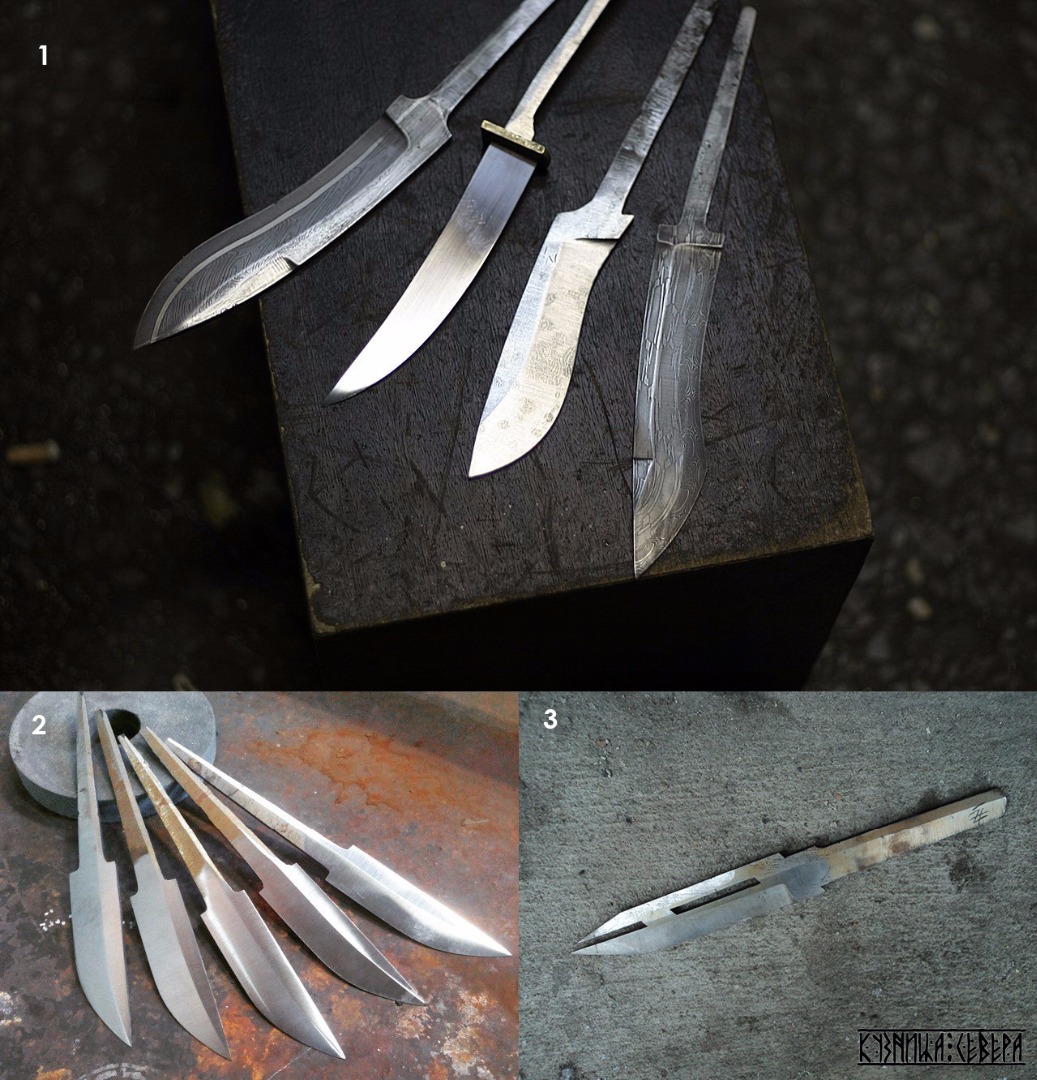  кованые клинки для ножей в Новосибирске от Владислава Лужецкого "Кузница Севера"