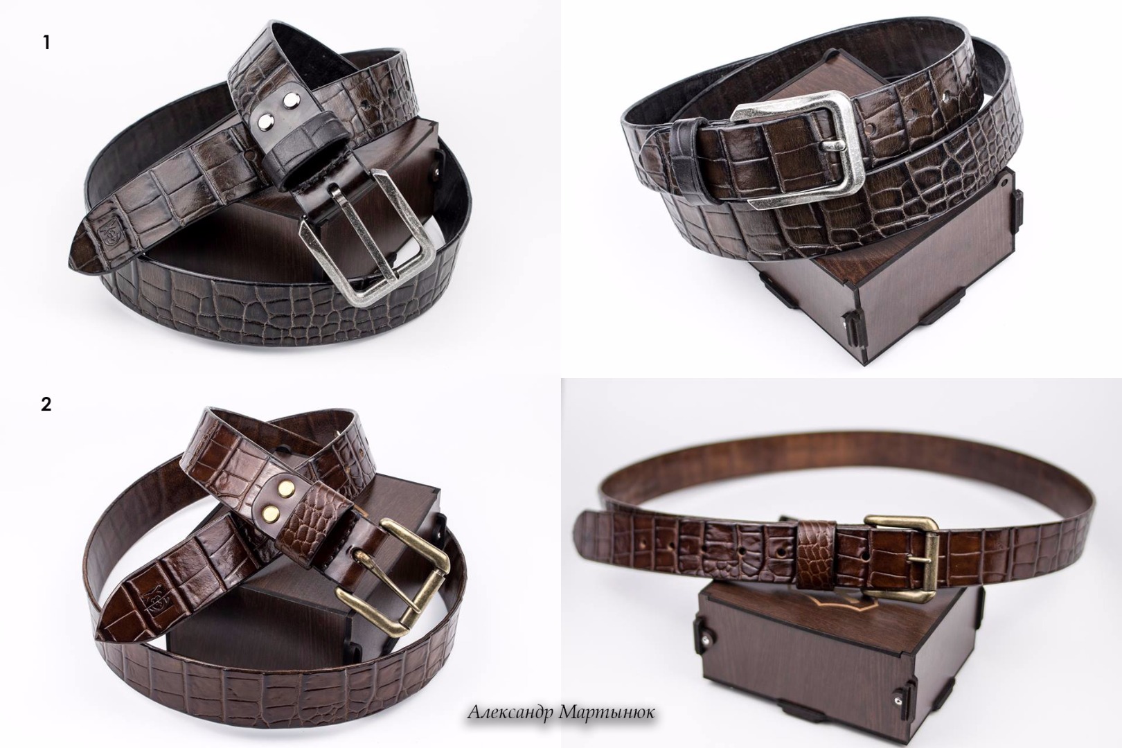 Belts made of crocodile leather by Alexander Martynyuk (Emfitemzis)