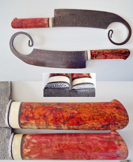А зербайджанский габалинский нож-топорик для рубки мяса