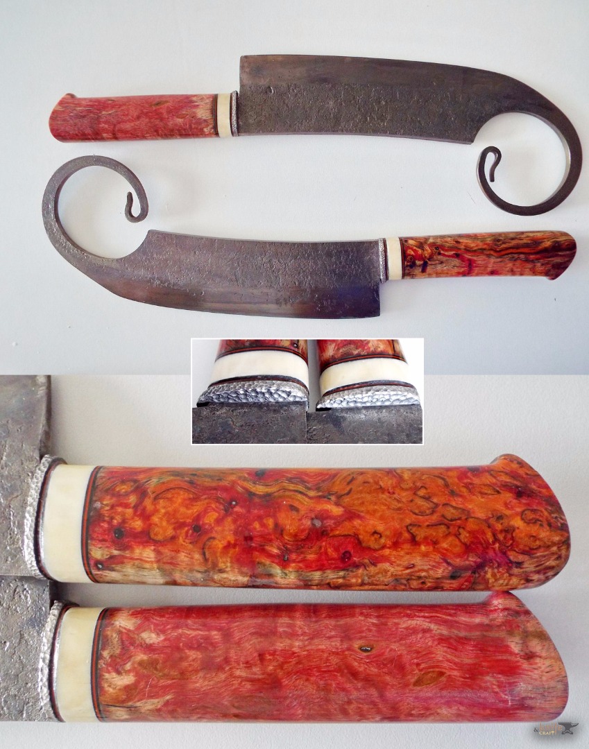 А зербайджанский габалинский нож-топорик для рубки мяса 