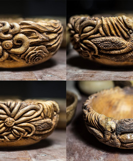 Wooden carved bowl by "Carved Madness"