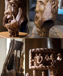 Interior mask, made of oak by Carved Madness