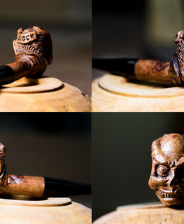 Smoking pipe in the form of a devil from the briar by "Carved Madness"