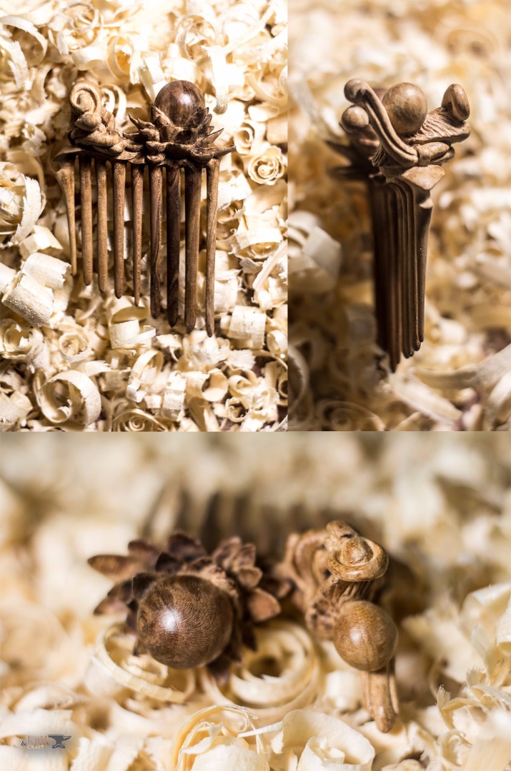 Cherry tree comb by "Carved Madness"