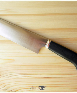 нож кухонный в Челябинске из 110х18мшд, рукоятка черная G10, ножедел Георгий Анишин