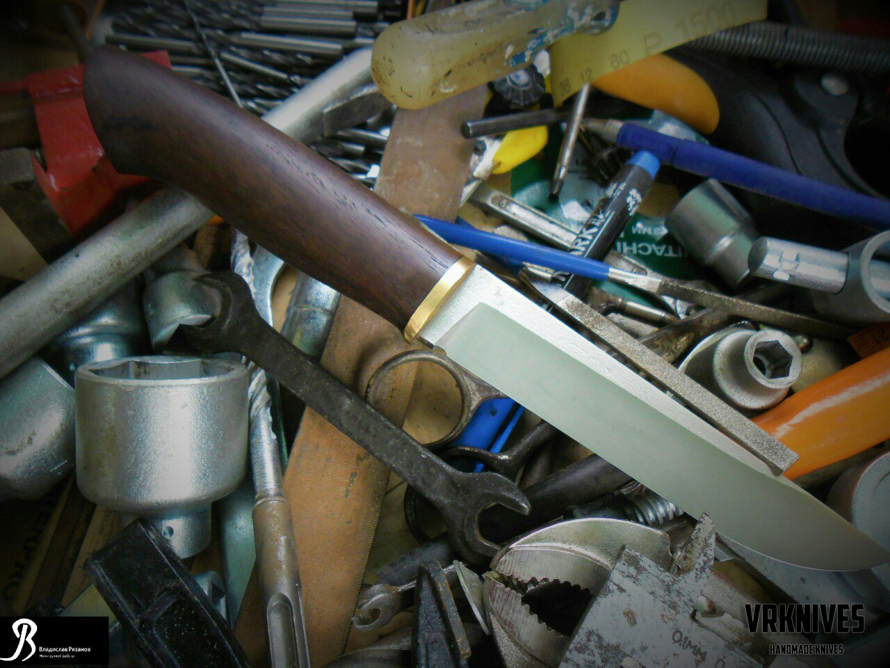 russian knife 95h18 steel with Leedwood Monzo handle 