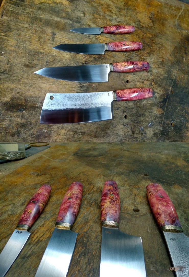 кухонный набор ножей ручной работы Новосибирск на заказ