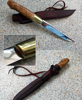 финский нож клинок ромб ручной работы