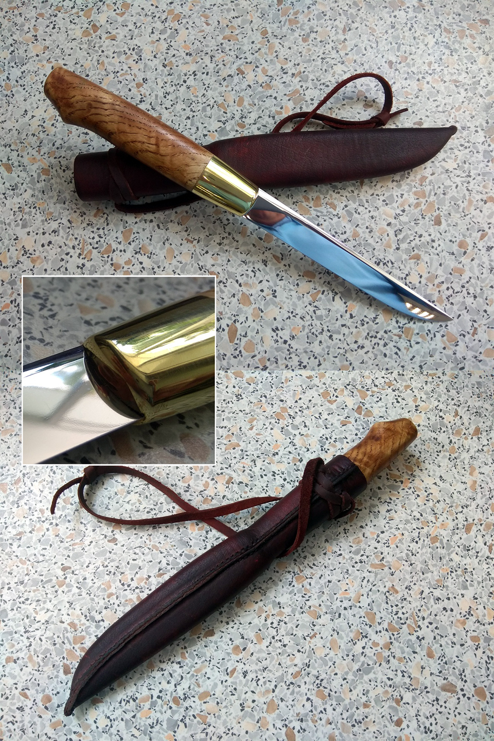 финский нож клинок ромб ручной работы 
