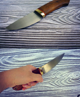 недорогой рабочий удобный лесной грибной компактный нож из D2 деревянная рукоятка Набережные Челны