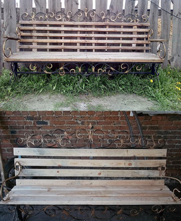 кованая скамья с коваными элементами ручной работы на заказ в Кургане