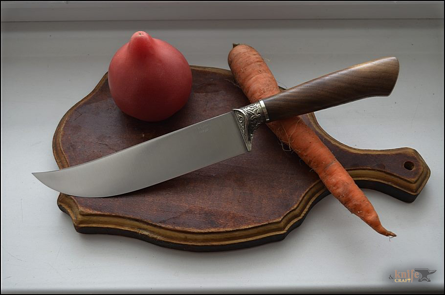 узбекский кухонный нож пчак кованый ручной работы с деревянной рукояткой купить в Украине, Сумы.