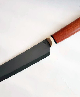 кованый белорусский кухонный нож сантоку для тонкой нарезки сыра, мяса, колбасы купить в Минске, Беларусь, Боровляны.