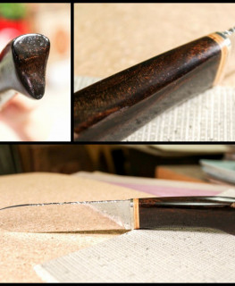 нож в Казани из D2 и гриба трутовика стабиленного от Дамир Mephistophel "HM BLADES"