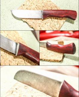 нож в Казани из дамаска в 280 слоев, рукоятка падук от Дамир Mephistophel "HM BLADES"