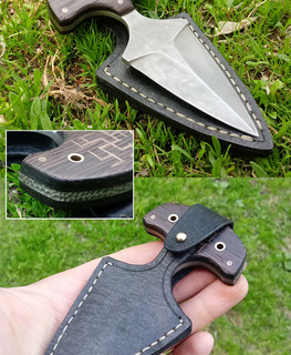 острый короткий тычковый нож пуш даггер из 95Х18 ручной работы в Красноярске