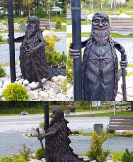 кованая садовая скульптура духа горняков Проши купить (заказать) в Москве