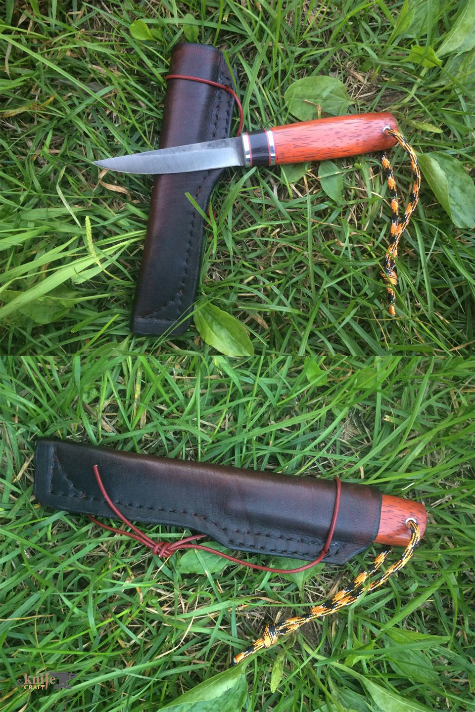 нож средних размеров для похода в кожаных ножнах на заказ в Твери, Торжке