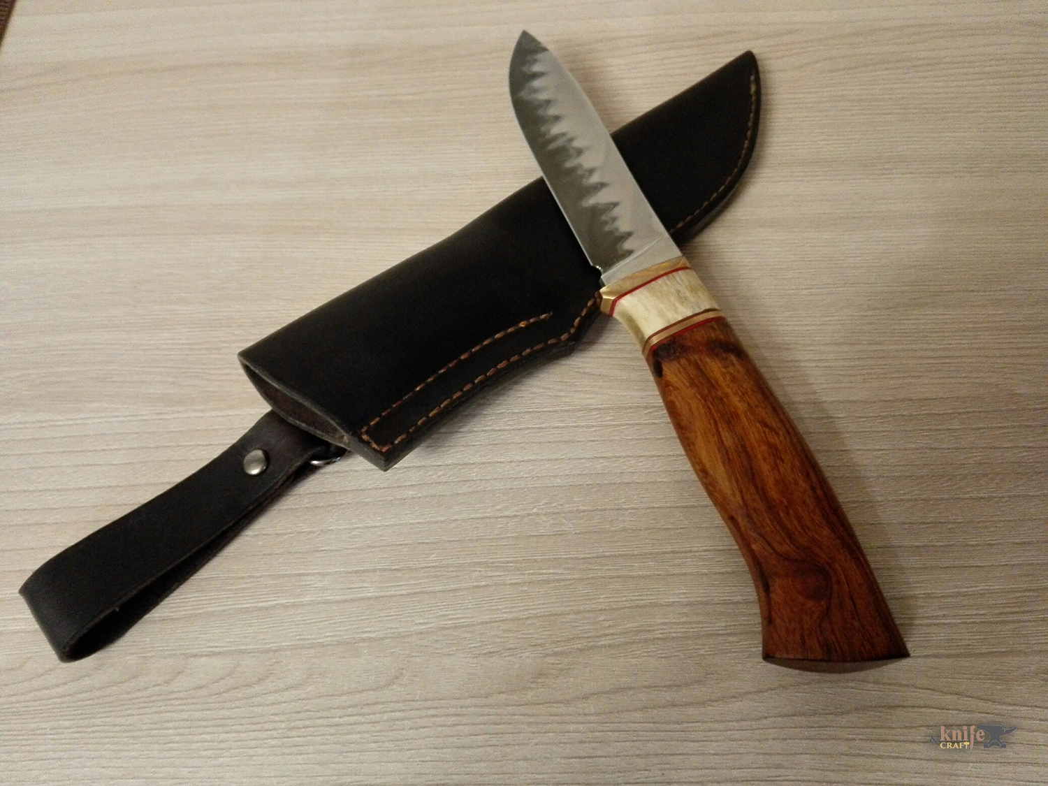 простой рыбацкий нож с прямым фиксируемым клинком ручной работы в Пензе, низкая цена от производителя