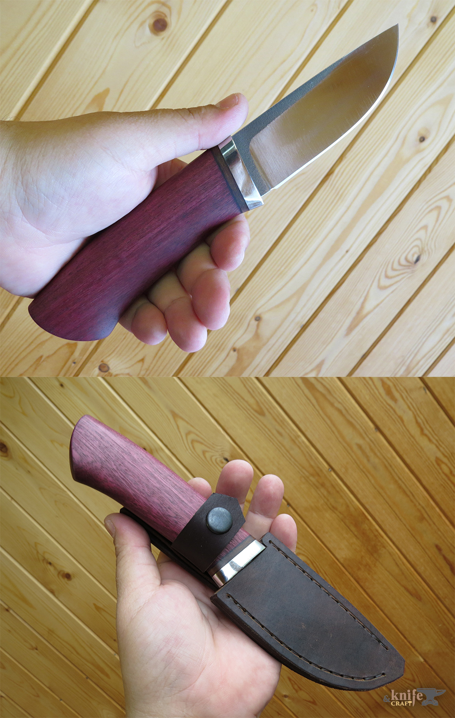 лесной нож для мяса и нарезки с темной-красной рукояткой дешево в Татарстана, Набережные Челны