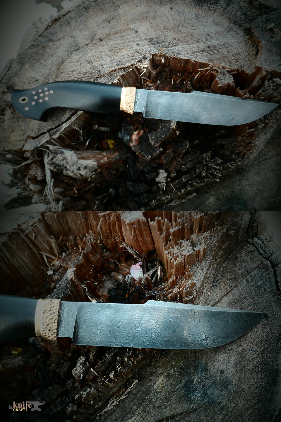 красивый большой охотничий нож с черной рукояткой ручной работы в подарок недорого в Ярославле