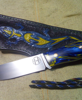 нож "Геккон" из Böhler M390 microclean и киринита, мастер Геннадий Немов из Самары
