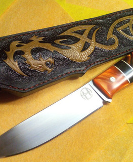 Нож "Дракон" из Bohler N690Co и киринита, мастер Геннадий Немов из Самары