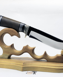 нож на деревянной подставке, мастер Геннадий Немов из Самары