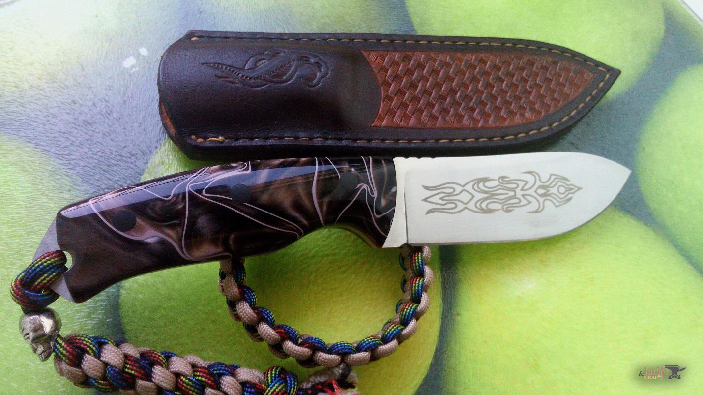 нож из 440C и киринита (пустынный камуфляж), мастер Геннадий Немов из Самары