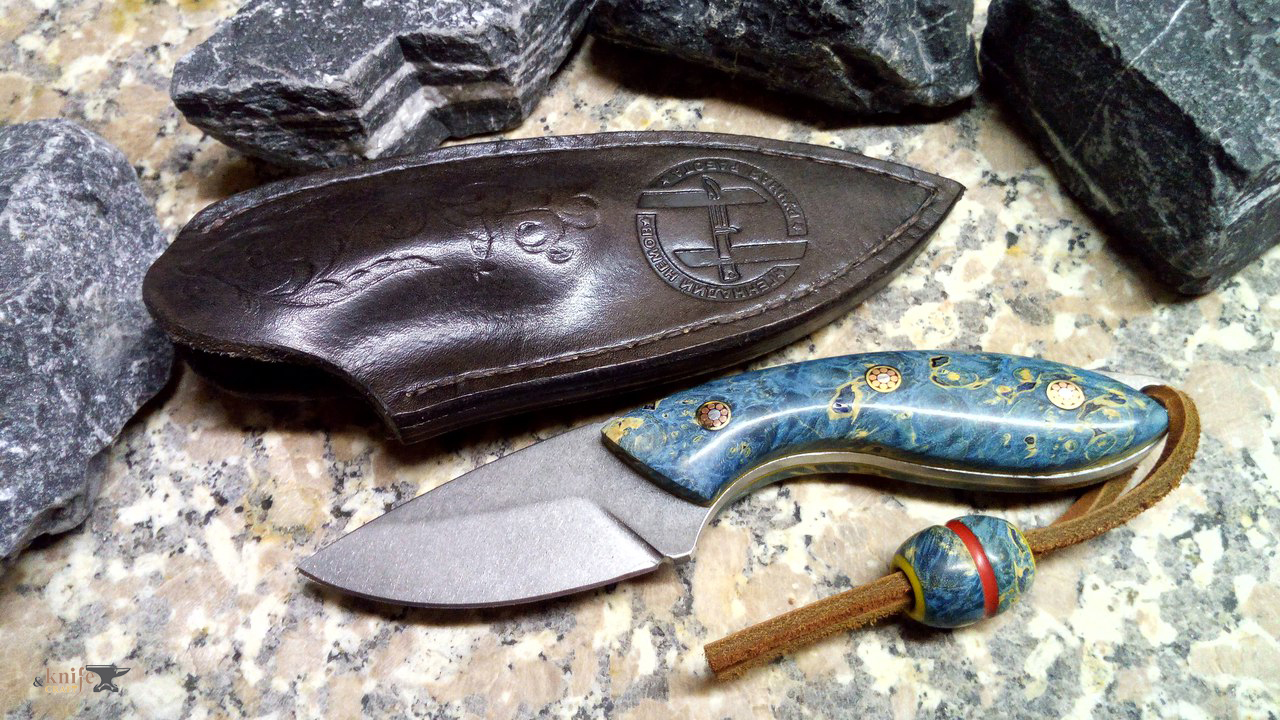 нож из 50Х14МФ и стабилизированного капа, мастер Геннадий Немов из Самары