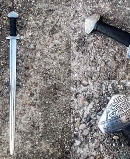рыцарский одноручный меч каролинг на заказ "Северное Сияние" купить заказать Калининград