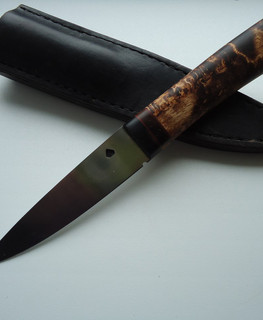 небольшой охотничий кованый нож ручной работы (образец) из Янаула, Нефтекамска