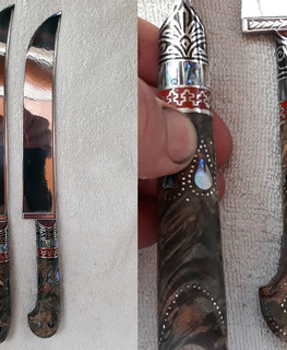 Узбекский национальный кухонный нож пчак из нержавеющего дамаска Узбекистан, Ташкент
