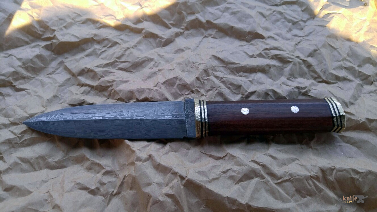 красивый нож кинжального типа из дамаска купить в Киеве